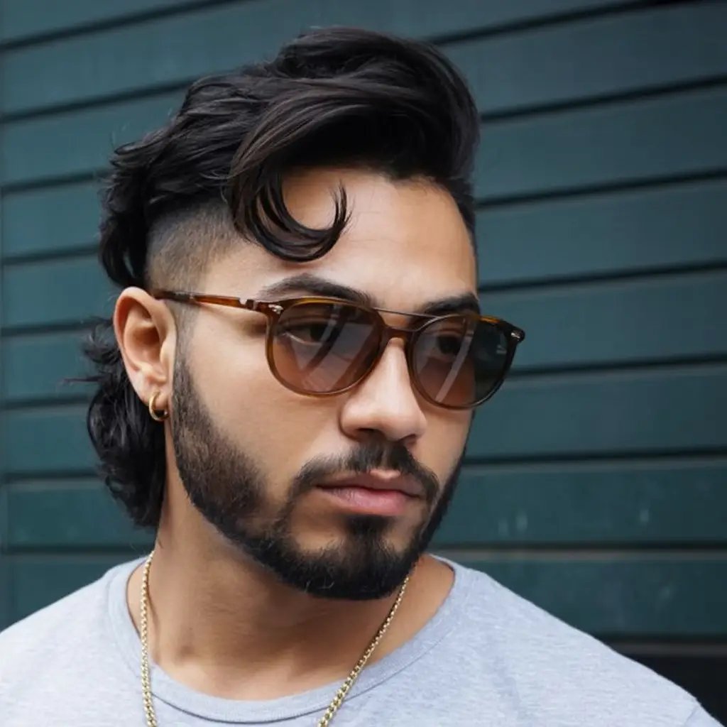 #2. Wavy Faux Hawk with Undercut Fade