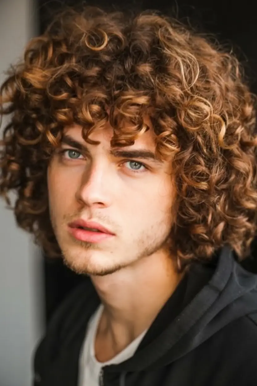 #20. Voluminous Auburn Ringlets with Full-Length Shape