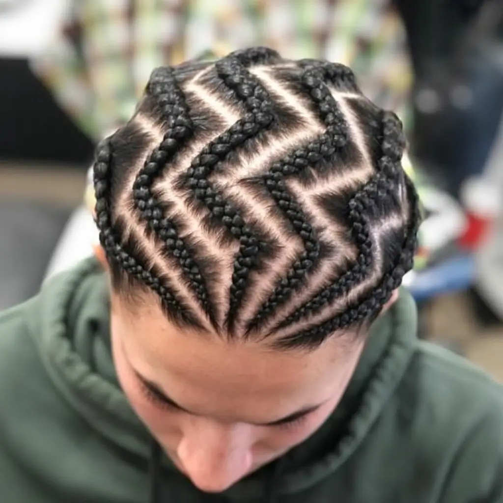 #6. Zigzag Precision Cornrows