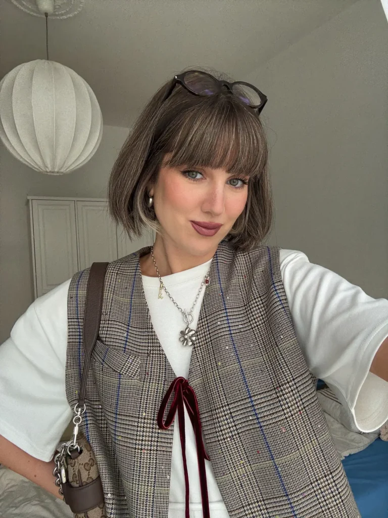 9. Retro Fringe Bob with Ash Tones